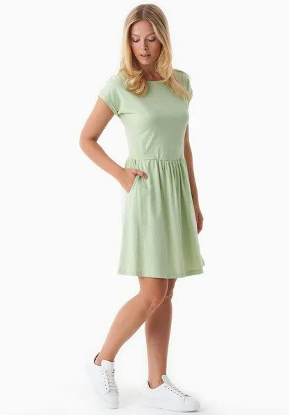 ORGANICATION ORGANICATION Slub-Jersey-Kleid aus Bio-Baumwolle, Foam green, – Produktbild 2 von 4