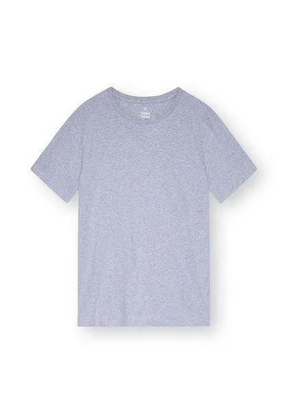 THOKKTHOKK ThokkThokk Herren T-Shirt TT02 unifarben aus Bio-Baumwolle, Grey melange (grau), – Produktbild 3 von 3
