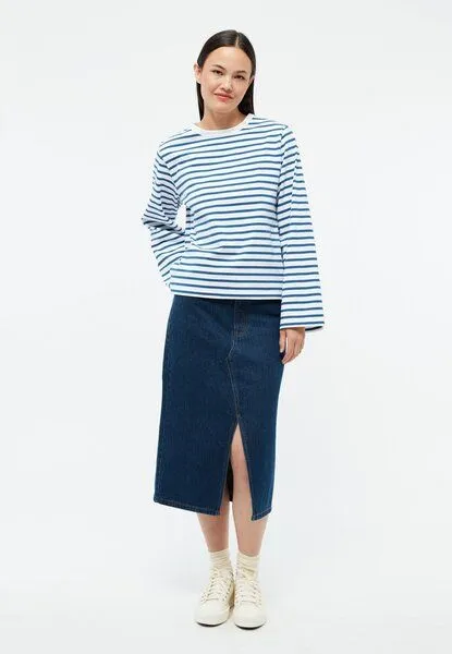 Givn Berlin Givn Berlin Gestreiftes Langarmshirt GBLACEY aus Bio-Baumwolle, Blazing blue / white (stripes), – Produktbild 2 von 4