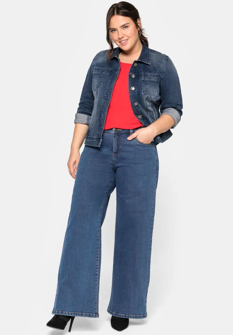 sheego Jeansjacke, Blue denim, – Produktbild 2 von 2