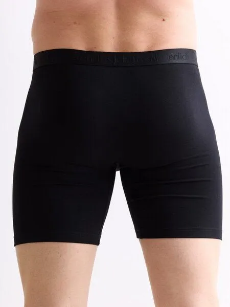 erlich textil erlich textil Casual Cotton lange Pants, enge lange Boxershorts aus Bio-Baumwolle, made in Europe, Schwarz, – Produktbild 4 von 5