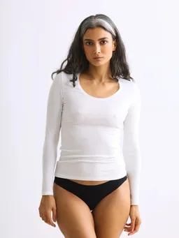 erlich textil erlich textil Light Touch tiefausgeschnittenes Langarmshirt aus weichem Modal, made in Europe – Produktbild 1 von 1