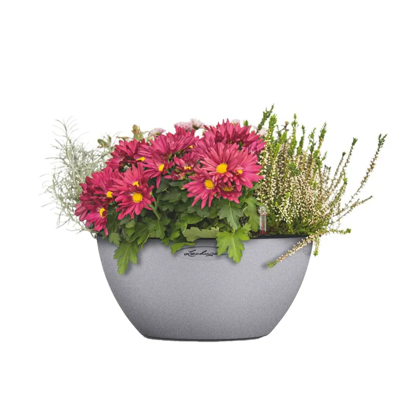 Lechuza® Lechuza® Pflanzschale 'Cubeto Stone 30', steingrau, ca. Ø 30 x H 13 cm, Grau, – Produktbild 1 von 1