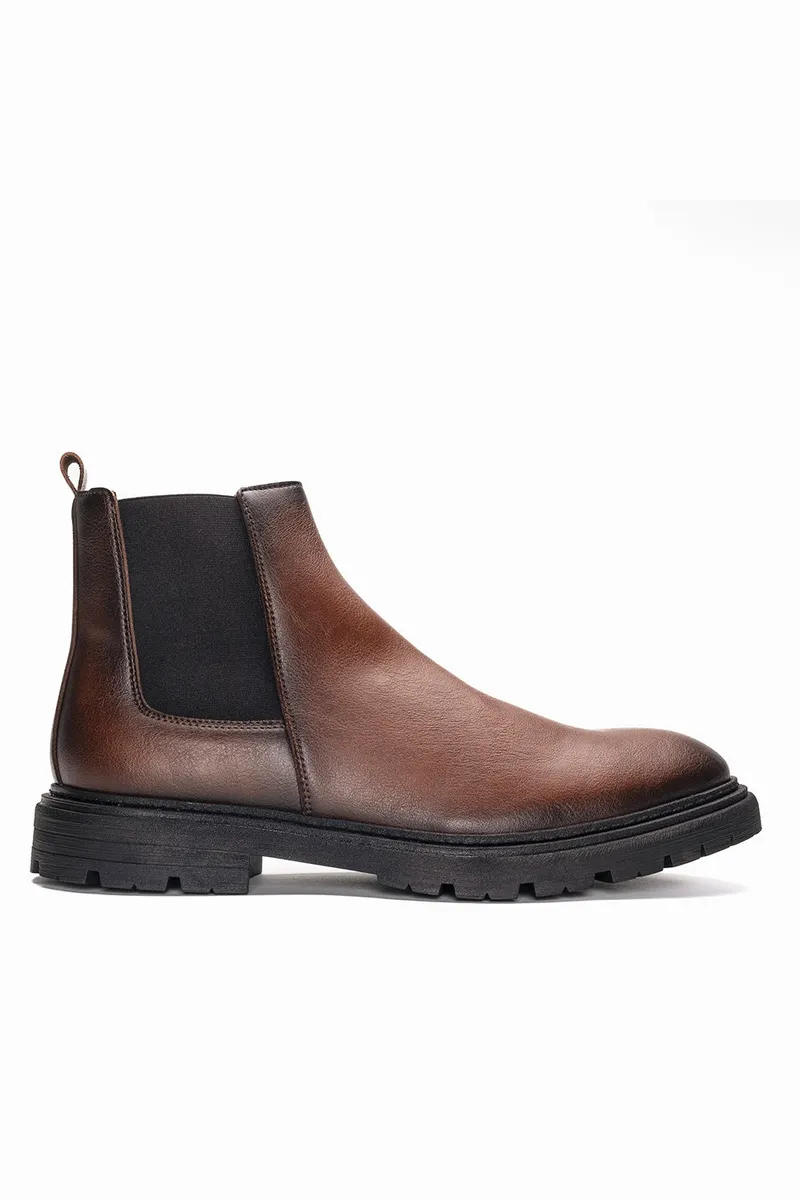 NAE NAE Herren vegan Chelsea Stiefel Lukas Braun, Dunkelbraun, – Produktbild 1 von 2