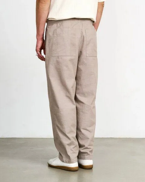Rotholz Rotholz - Hose Pleated Wide Organic Cotton, Natur (grey brown), – Produktbild 3 von 4