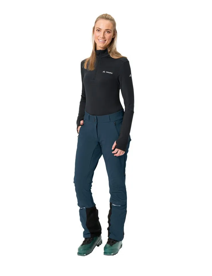 Vaude Vaude Outdoorhose Wo Larice Pants IV mit drei Materialzonen, winddichtes Softshellmaterial, Blau, – Produktbild 5 von 5