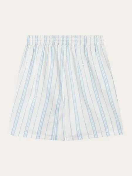 KnowledgeCotton Apparel KnowledgeCotton Apparel Cotton elastic waist shorts, Stripe (blau), – Produktbild 4 von 4