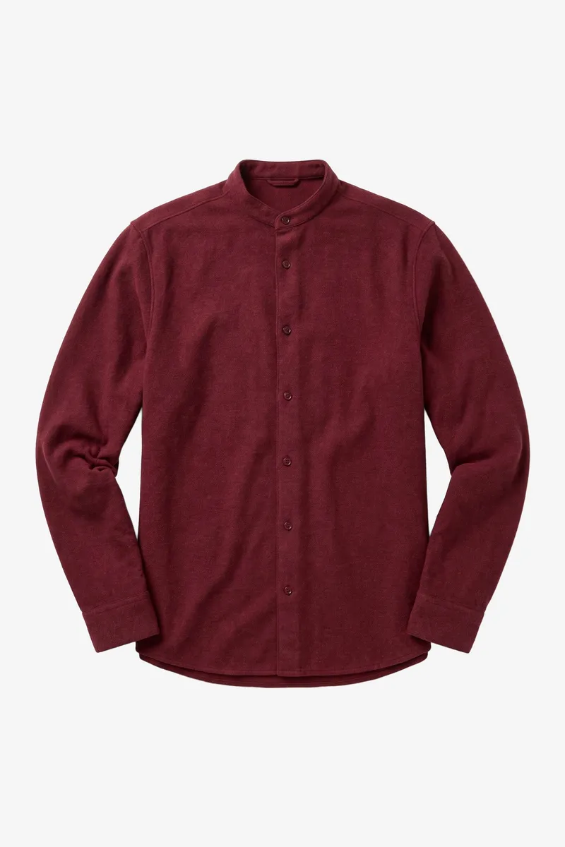 KnowledgeCotton Apparel KnowledgeCotton Apparel Herren vegan Hemd Arch Regular Flanell Burgund, Rot, – Produktbild 1 von 2