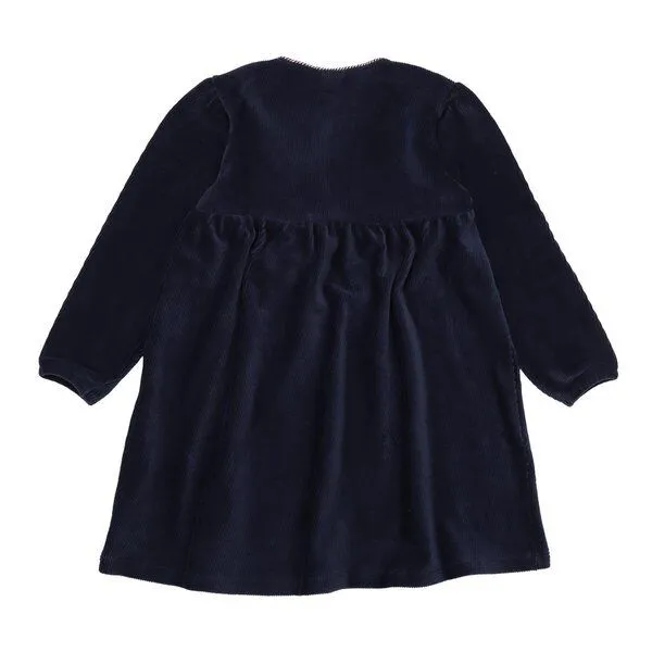 Walkiddy Walkiddy Kinder Cordkleid GOTS-zertifiziert aus Bio-Baumwolle navyblau mit Knopfleiste, Blau, – Produktbild 2 von 3