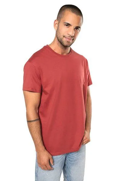 YTWOO YTWOO Basic Herren T-Shirt aus gekämmter Bio-Baumwolle, Rot, – Produktbild 1 von 4
