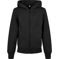 Build Your Brand Build Your Brand Kids´ Organic Basic Sweatjacke mit Kapuze, Schwarz, – Produktbild 1 von 1