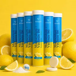 VITAFY VITAFY Magnesium + Vitamin B6 - Zitrone (20 Brausetabletten) - 6er Pack – Produktbild 1 von 1