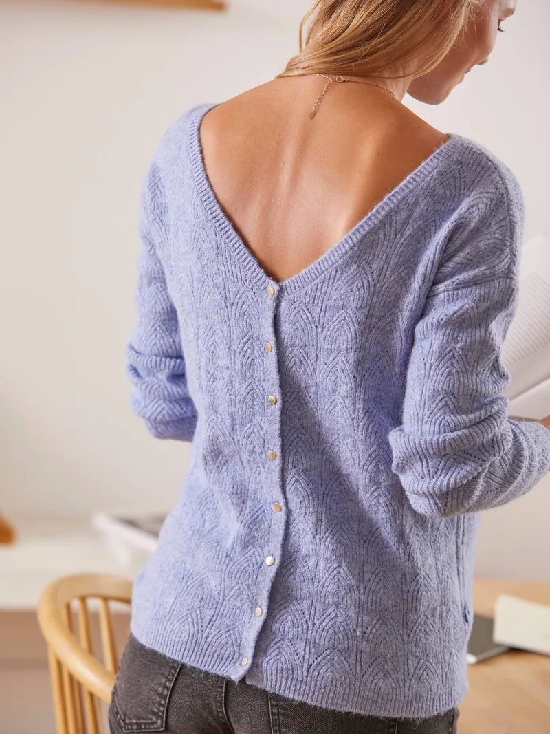 Vertbaudet Wende-Pullover, Blau, – Produktbild 4 von 4