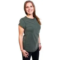 Life Tree Life-Tree Shirt aus Biobaumwolle für Damen "Basic" Stone Washed Green/Red/Blue, Grün, – Produktbild 1 von 1