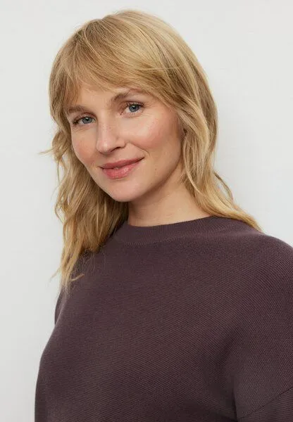 recolution Damen Strickpullover aus Bio-Baumwolle - GINGKO - recolution, Dark grape (lila), – Produktbild 4 von 4