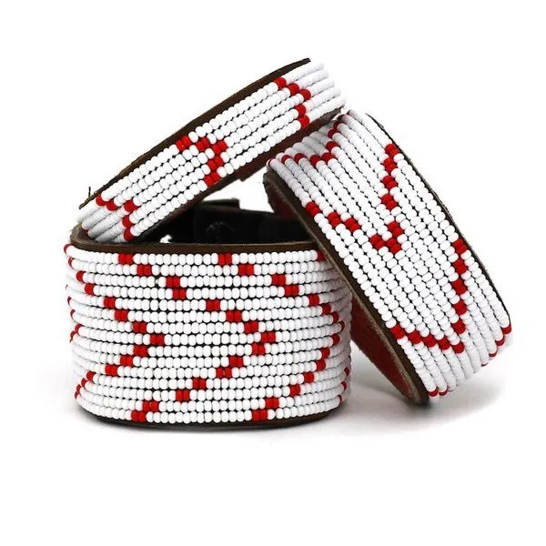 Swahili Coast Swahili Coast Perlenarmband & Armreif - CHEVRON, Rot, – Produktbild 1 von 2