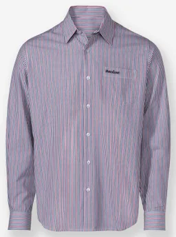 marco donati Langarmhemd jeansblau-erdbeere-gestreift – Produktbild 1 von 1
