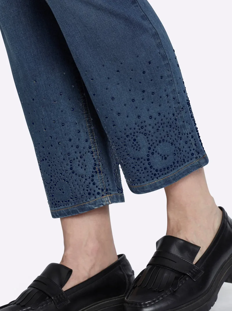 sheego Gerade Jeans blue-stone-washed, Blue-stone-washed, – Produktbild 2 von 2