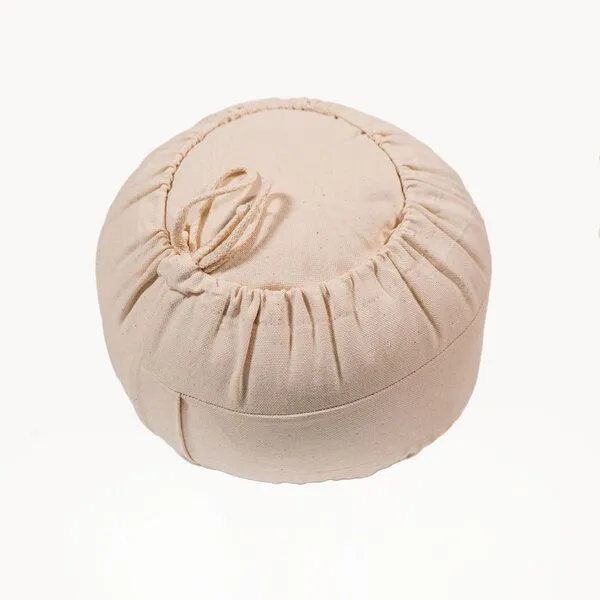Slāf Slāf Dinkel Meditationskissen rund mit Dinkelspelzen GOTS, Natur, – Produktbild 3 von 4