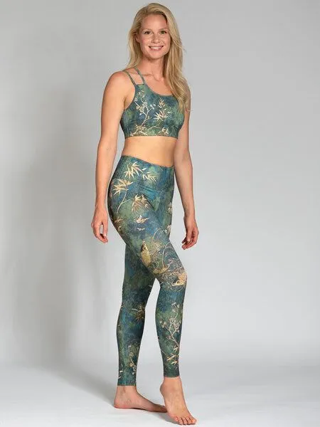 Magadi Magadi Yoga Leggings CAMO komfortables Stretchmaterial, eingearbeitete Tasche, Grün, – Produktbild 4 von 4