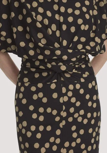 hessnatur hessnatur Jersey Kleid Midi Oversize aus reiner Bio-Baumwolle, Schwarz, – Produktbild 2 von 4