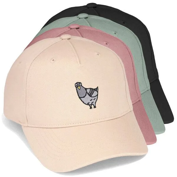 LIGARTI Bestickte Cap – Claude die Taube – LIGARTI Tiermanufaktur, Altrosa, – Produktbild 2 von 4