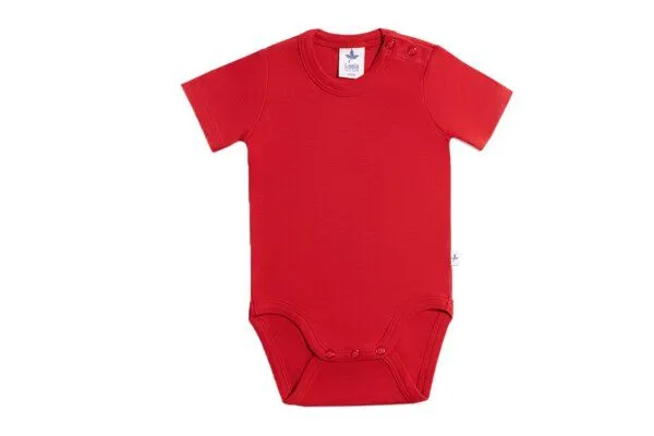 Leela Cotton 1er bis 6er Pack Baby kurzarm Body aus Bio-Baumwolle Rippjersey Leela Cotton, Ziegelrot, – Produktbild 2 von 3
