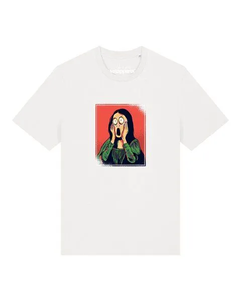 watapparel watapparel T-Shirt Unisex Mona Lisa Scream, Off white, – Produktbild 1 von 2