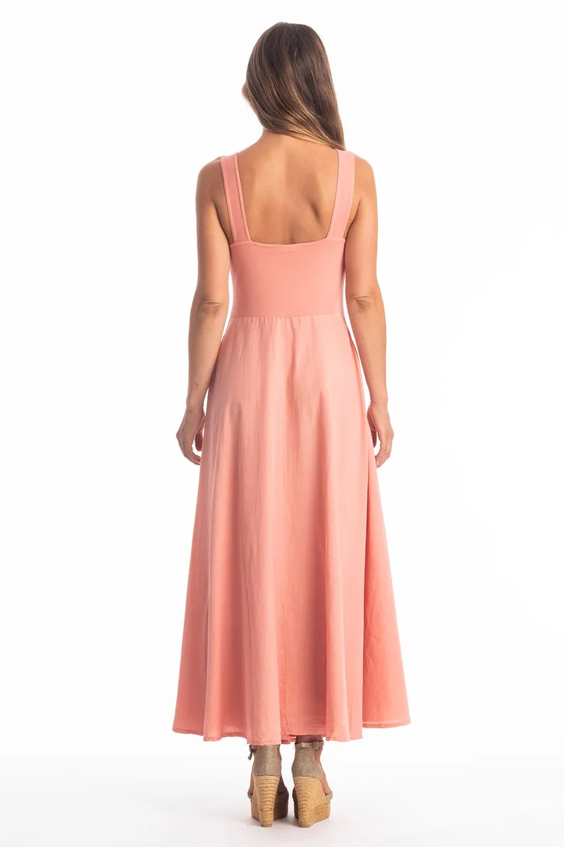 RAVENS VIEW IBIZA RAVENS VIEW IBIZA Damen vegan Kleid Madonna Koralle Lehm Pfirsich, Pfirsich, – Produktbild 2 von 2