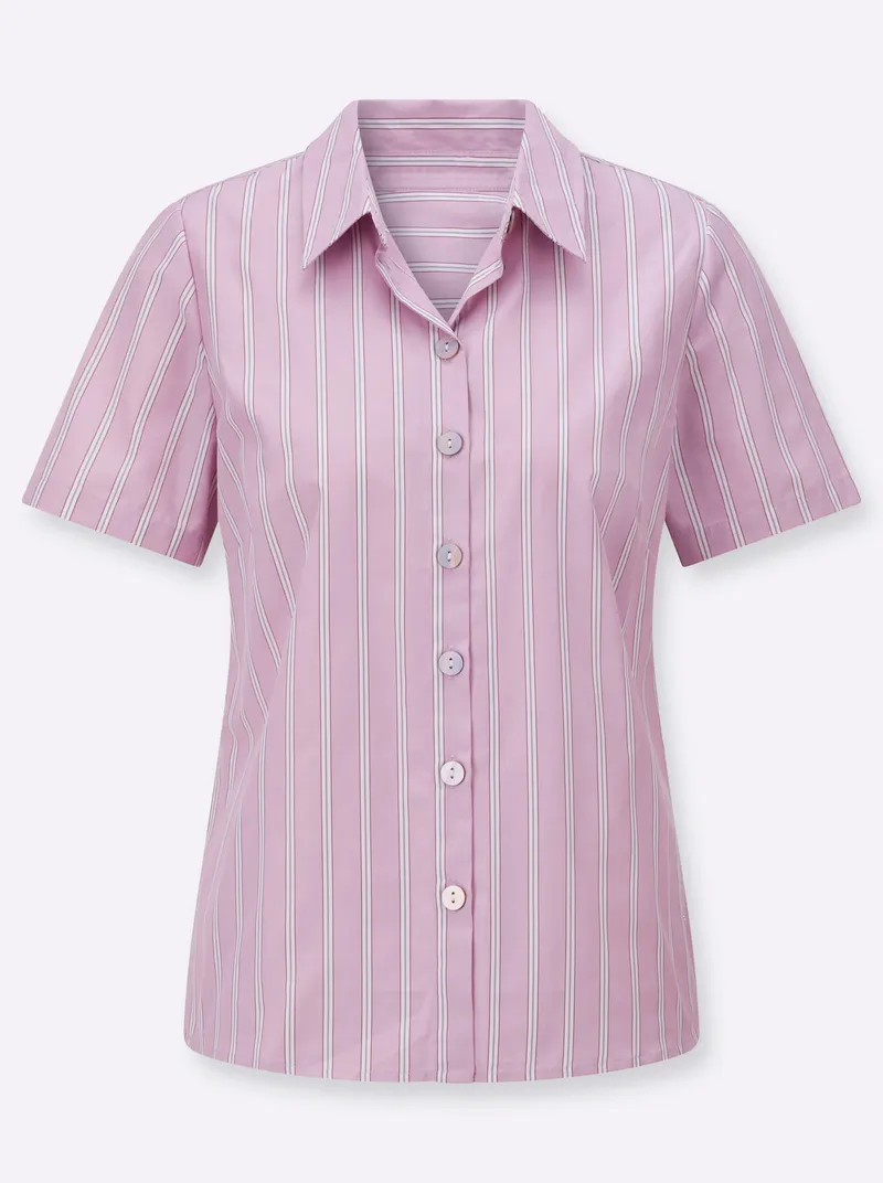 Witt Gestreifte Bluse, Rosé-ecru-gestreift, – Produktbild 2 von 2