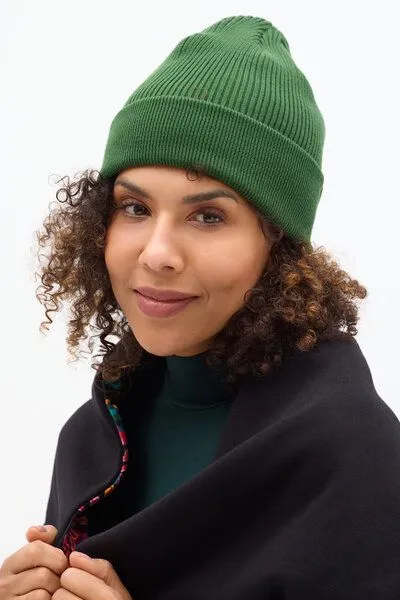 KOKOworld Mütze Peak Knit – Fairtrade Cotton – Klassische Beanie – Warm – Unisex – KOKOworld, Bottle green (grün), – Produktbild 1 von 4