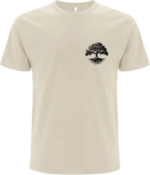 Spreecult Spreecult Kleiner Baum - Bio und Fair - Männer Unisex T-Shirt - Baumwurzel, Natural (weiß), – Produktbild 3 von 3