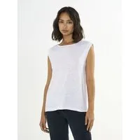 KnowledgeCotton Apparel KnowledgeCotton Apparel Shirt VIOLET aus Bio-Leinen, Bright white (weiß), – Produktbild 1 von 1