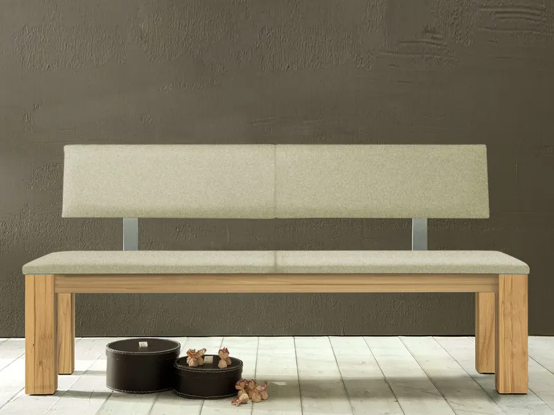 allnatura allnatura Sitzbank "Tavira" | Holzsitzfläche ohne Lehne | 120 cm | Kernbuche | keine, Kernbuche, – Produktbild 1 von 2