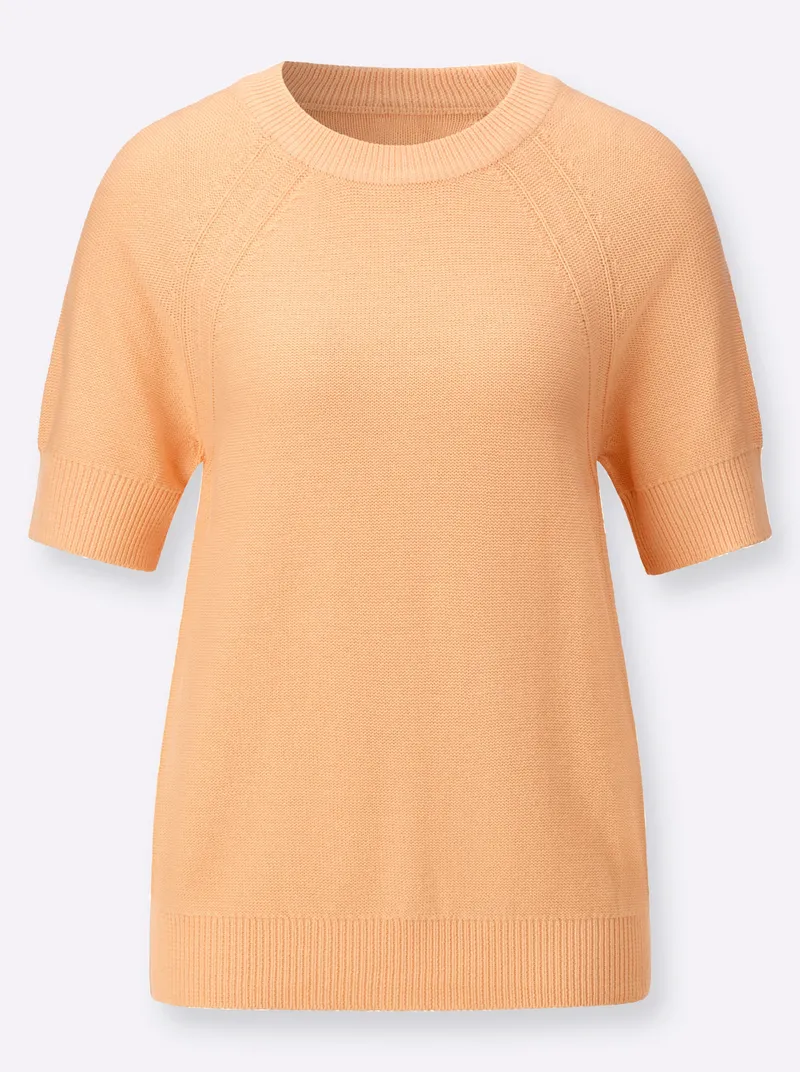 Witt Kurzarmpullover apricot, Apricot, – Produktbild 1 von 2