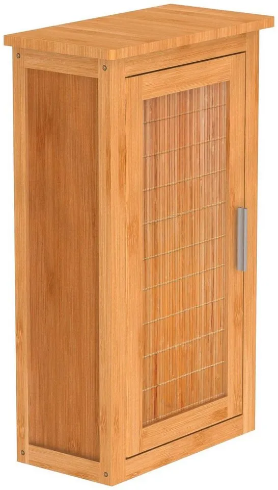 Eisl Eisl Hängeschrank Bambus Badezimmerschrank schmal für die Wand, Braun, – Produktbild 3 von 5