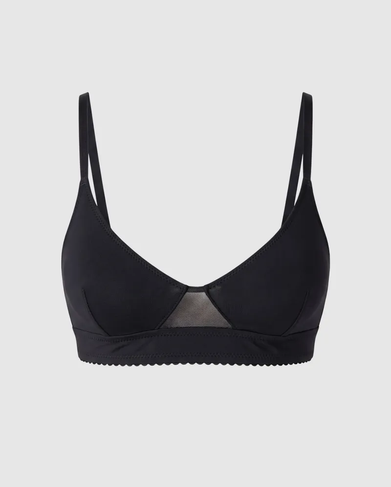 Understatement Understatement Damen vegan Bralette Opaque Triangle Scoop, Schwarz, – Produktbild 1 von 2