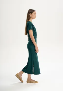 MELA MELA Damen vegan Kleid V-Ausschnitt Shreoshi Deep Sea Teal – Produktbild 1 von 1