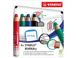 Stabilo STABILO Trockenmarker "MARKdry" für Whiteboards und Flipcharts, 4er-Set – Produktbild 1 von 1