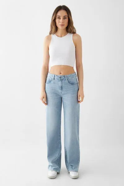 DAWN DAWN Jeans DEW Flared Soft Denim Classic, Light blue, – Produktbild 4 von 8