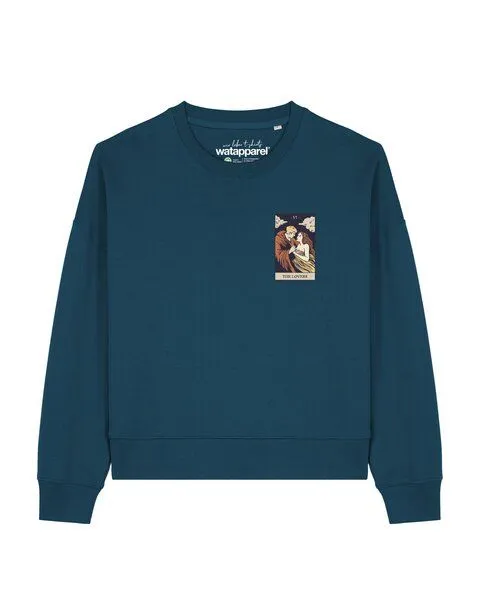 watapparel watapparel Sweatshirt Frauen Tarot The Lovers, Deep teal, – Produktbild 1 von 2