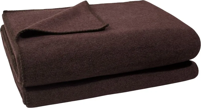 Wohndecke Soft-Fleece, PREMIUM, Made in Italy, ZOEPPRITZ1828, unverwechselbarem Cashmere Handfeel, made in Italy, PREMIUM, Braun, – Produktbild 2 von 2