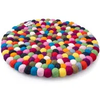 naturling naturling Filzkugel Sitzkissen rund 39cm aus 100% Schurwolle für Stühle und Bänke – Produktbild 1 von 1