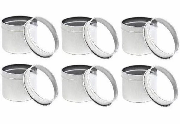 DS DS 6 Stück Set Runde Metall Gewürzdosen 75 mm x 55 mm mit Klarsichtdeckel – Produktbild 3 von 4