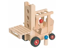 Fagus Fagus Gabelstapler aus massivem Buchenholz 29 cm langer Gabelstapler aus Holz, 4-teilig – Produktbild 1 von 1