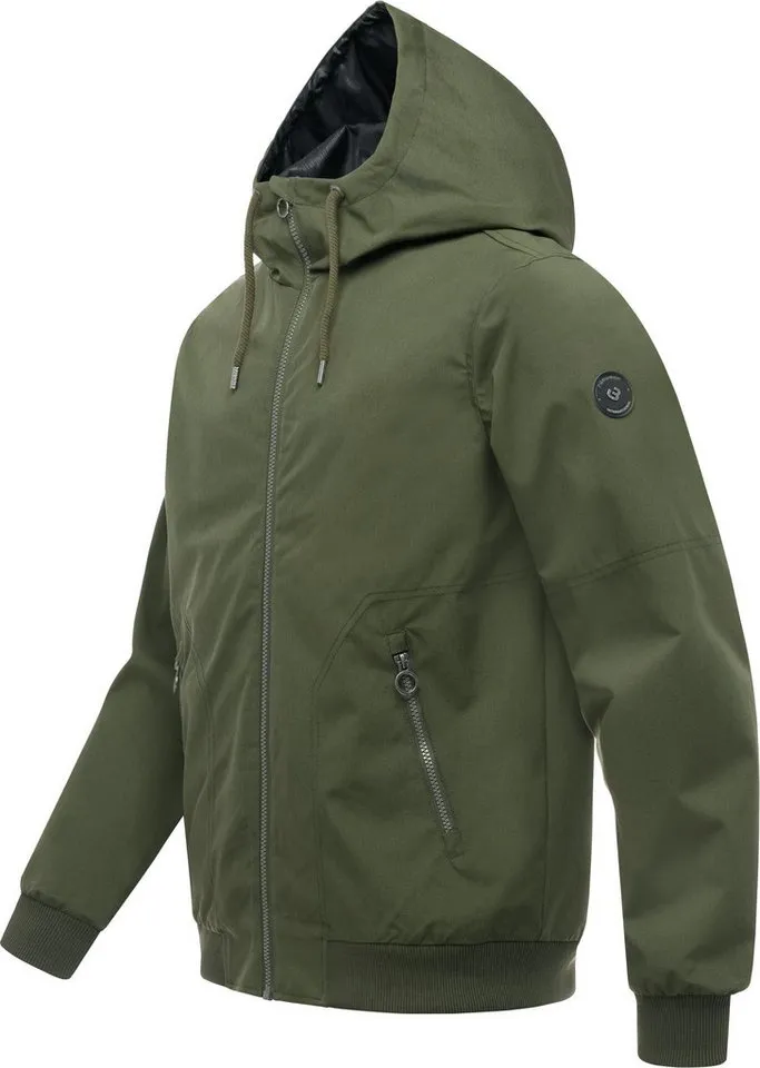 ragwear ragwear Outdoorjacke Stuartt Summer YOUMODO Wasserdichte Übergangsjacke mit Kapuze, Grün, – Produktbild 3 von 5