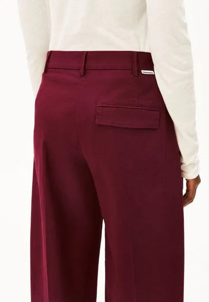 ARMEDANGELS ARMEDANGELS BARREL TWILL Damen Webhose aus Bio-Baumwoll Mix, Velvet red, – Produktbild 3 von 4