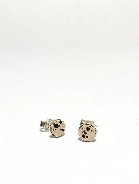 monday market monday market Ohrstecker Rebekka, Silber-dots, – Produktbild 1 von 3