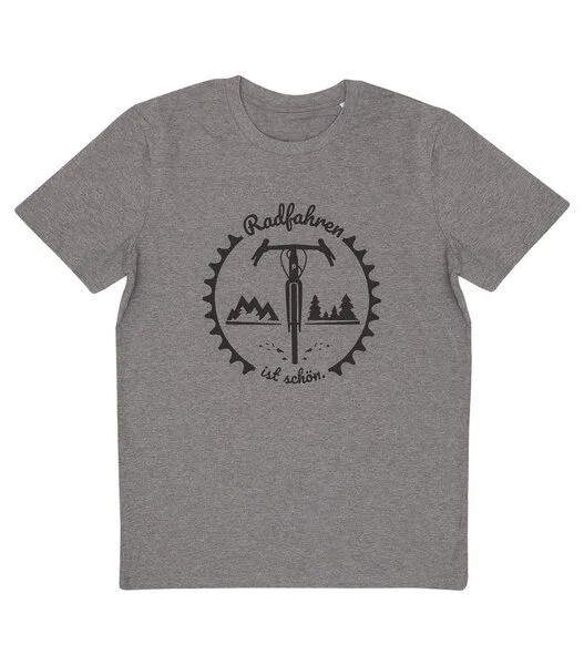 päfjes päfjes Radfahren ist schön - Gravel - Fair Wear Männer T-Shirt - Heather Grey – Produktbild 1 von 3