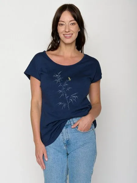 GreenBomb GREENBOMB Dickybird Cool - Lässiges T-Shirt aus Bio-Baumwolle / hochwertiger Print / GOTS / Fair & Vegan, Blau (marineblau), – Produktbild 1 von 4